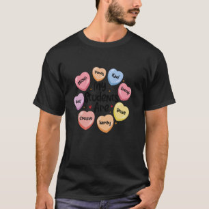 Frohe Valentinstag Positive Affirmationen Herzen T-Shirt