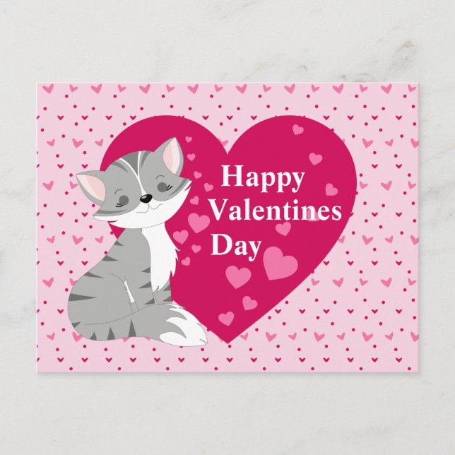Frohe Valentinstag Postkarte (Vorderseite)