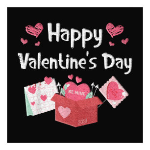 Frohe Valentinstag Sei Mein Süße Herzen Fotodruck