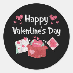 Frohe Valentinstag Sei Mein Süße Herzen Runder Aufkleber