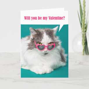 Frohe Valentinstag - Sei mein süße Katze in Herzen Feiertagskarte