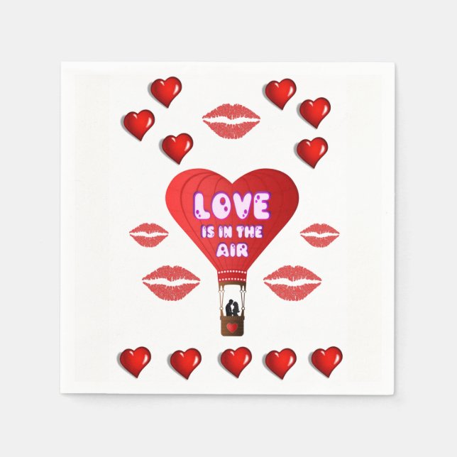 Frohe Valentinstag Servietten (Vorderseite)