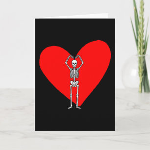 Frohe Valentinstag Skelett Vintage Für Lustige V Karte