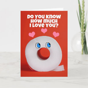 Frohe Valentinstag Sprechende Rolle Toilettenpapie Feiertagskarte