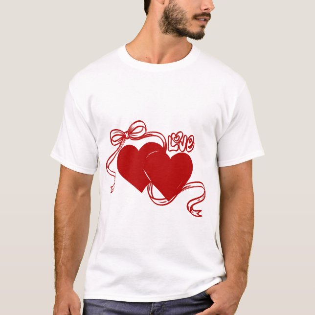 Frohe Valentinstag T-Shirt  (Vorderseite)