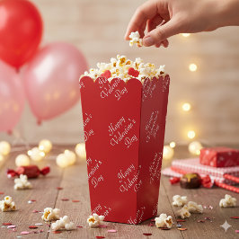 Frohe Valentinstag Textmuster Stylishes Popcorn Geschenkschachtel