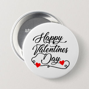 Frohe Valentinstag Wortkunst  Button