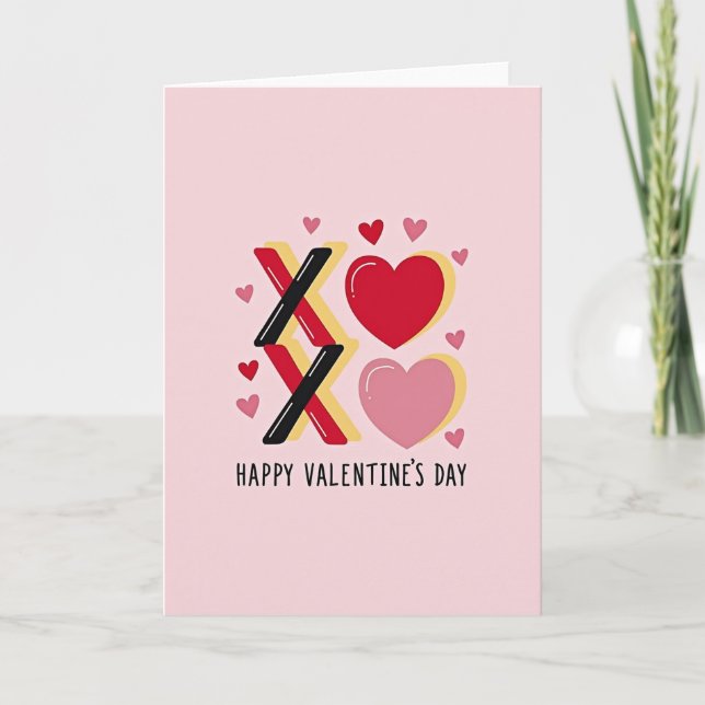 Frohe Valentinstag Xoxo Karte (Vorderseite)
