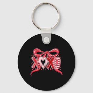 Frohe Valentinstag Xoxo Rosa Spitze Kokette Schlei Schlüsselanhänger