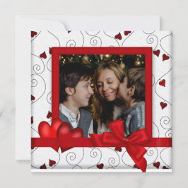 Frohe Valentinstagskarte mit Foto Einladung