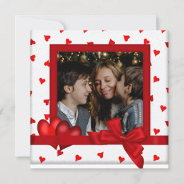 Frohe Valentinstagskarte mit Foto Einladung