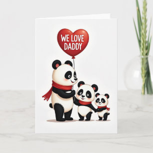 Frohe Vatertag Panda Karte