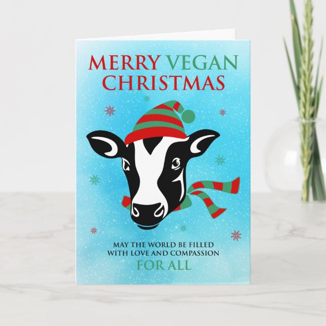 Frohe Vegane Weihnachten (anpassen Sie die Nachric Karte (Vorderseite)