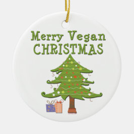 Frohe Vegane Weihnachten Keramikornament