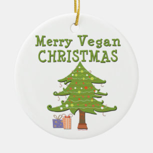 Frohe Vegane Weihnachten Keramikornament