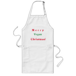 Frohe vegane Weihnachten Lange Schürze