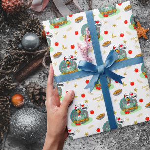 Frohe Vegane Weihnachten, lustige Türkei Geschenkpapier