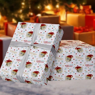 Frohe Vegane Weihnachten, lustiges Tofu Zitat Geschenkpapier