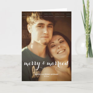 Frohe Verheiratete Weihnachten Foto Weiße Skripte 