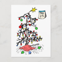 Frohe verspätete Weihnachten Postkarte-Sehen