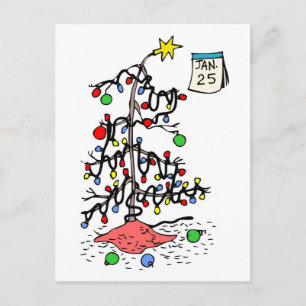 Frohe verspätete Weihnachten Postkarte-Sehen