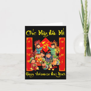Frohe vietnamesische Chuc Mung Nam Illustration Karte