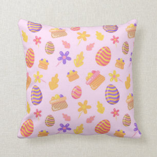 Frohe violette Ostern Kissen