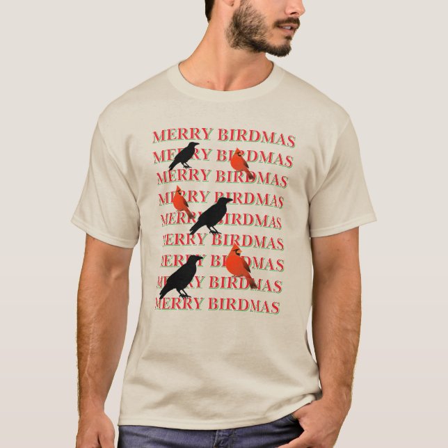 Frohe VOGELMAS T-Shirt (Vorderseite)
