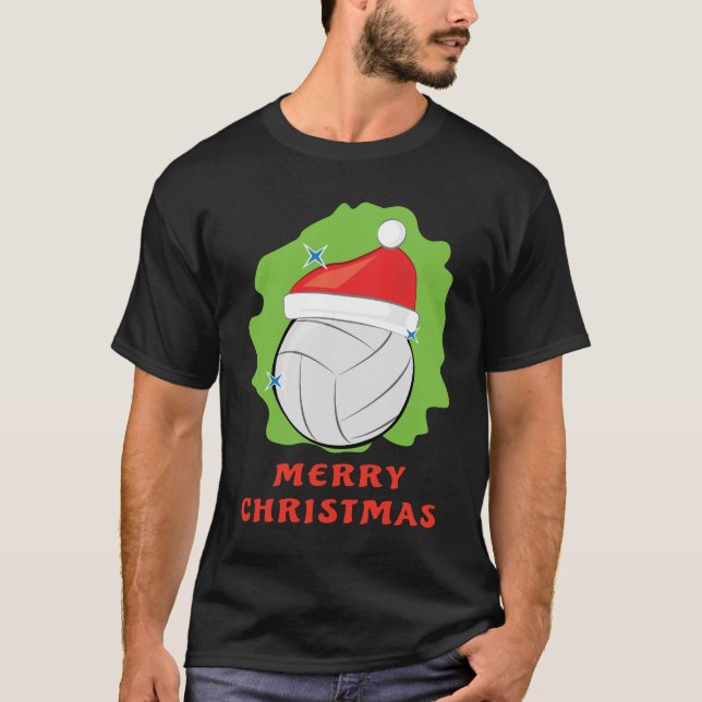 Frohe Volleyball Weihnachten - Funny T-Shirt (Vorderseite)