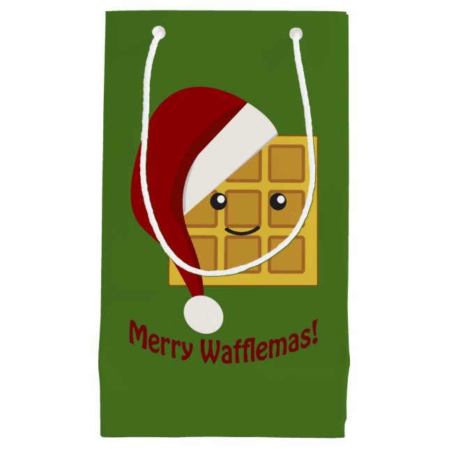 Frohe Wafflemas WeihnachtsWaffel Kleine Geschenktüte (Vorderseite)