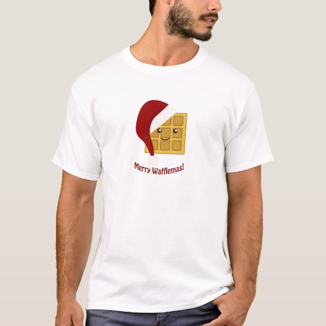 Frohe Wafflemas WeihnachtsWaffel T-Shirt (Vorderseite)