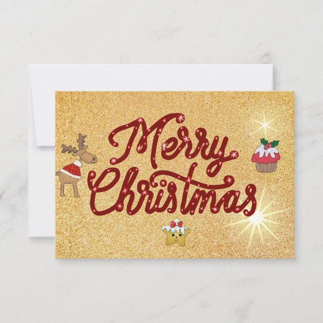 Frohe Weihnacht Einladung (Vorderseite)