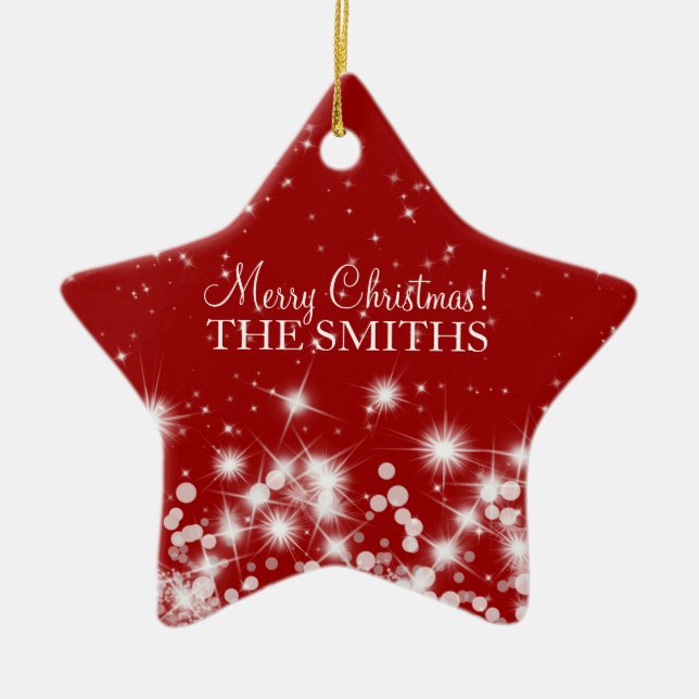 Frohe Weihnacht-eleganter Keramikornament (Vorne)