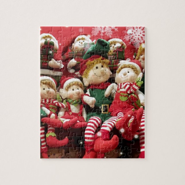 Frohe Weihnacht-Elfe Puzzle (Vertikal)