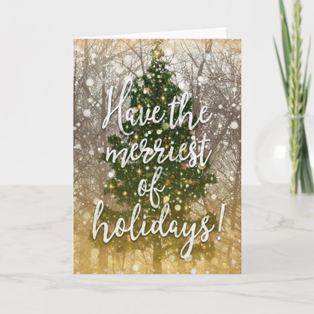 Frohe Weihnacht-Feiertage Feiertagskarte (Vorderseite)