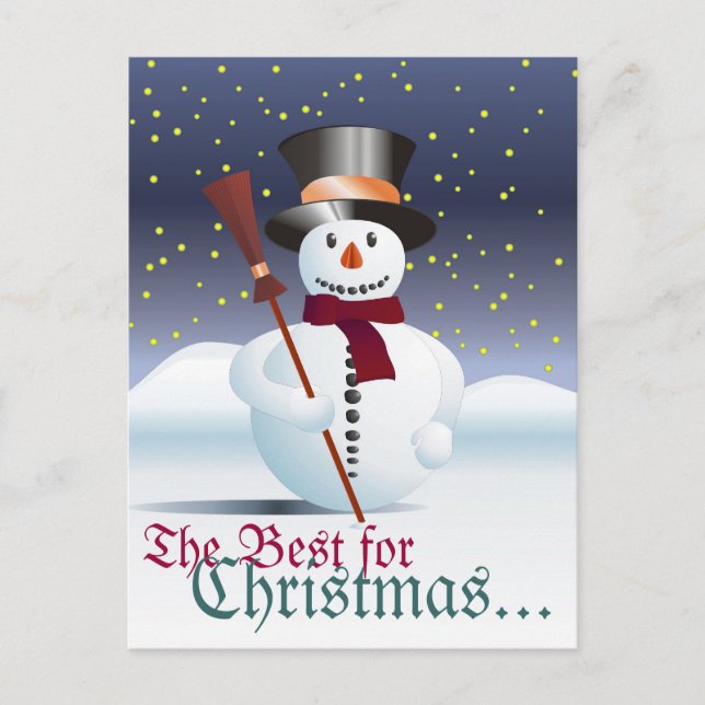 Frohe Weihnacht Feiertagspostkarte (Vorderseite)