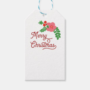 Frohe Weihnacht-Flora-Geschenkumbauten Geschenkanhänger