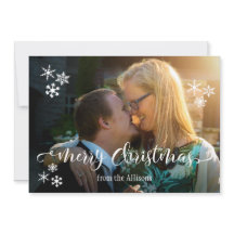 Frohe Weihnacht-Foto u. Schneeflocke-Editable