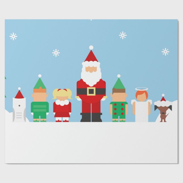 Frohe Weihnacht-Geschenk-Packpapier Geschenkpapier (Flach)