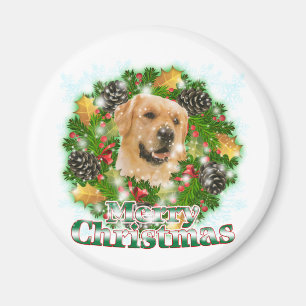 Frohe Weihnacht-golden retriever Magnet