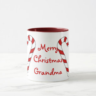 Frohe Weihnacht-Großmutter-Zuckerstange-Tasse Tasse