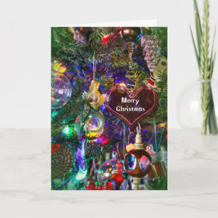 Frohe Weihnacht-Gruß-Karte - verzierter Baum #2 Feiertagskarte
