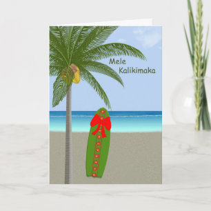 Frohe Weihnacht-Hawaiianerart Feiertagskarte