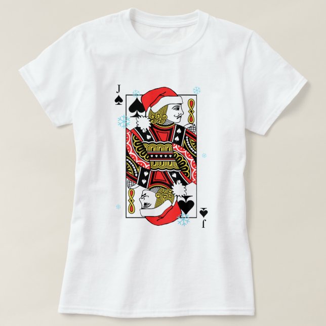Frohe Weihnacht-Jack der Spaten T-Shirt (Design vorne)