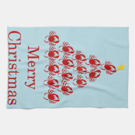 Frohe Weihnacht-Krabbe Küchentuch