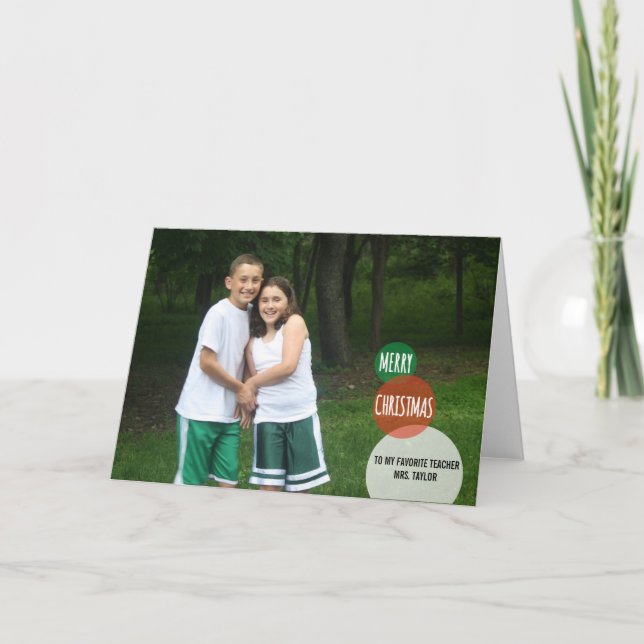 Frohe Weihnacht-Kreise für Sie Feiertagskarte (Vorderseite)