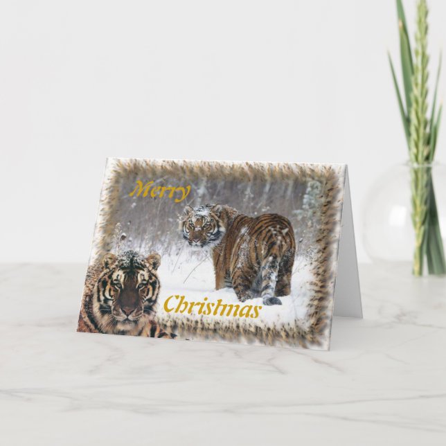 Frohe Weihnacht-Landschaftskarte Feiertagskarte (Vorderseite)