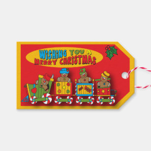 Frohe Weihnacht-Lebkuchen-Zug Geschenkanhänger