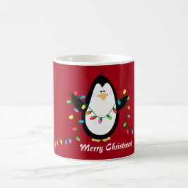 Frohe Weihnacht-Lichterpenguin-Feiertags-Tasse Tasse