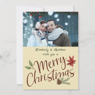 Frohe Weihnacht-personalisierter Foto-Feiertag Feiertagskarte